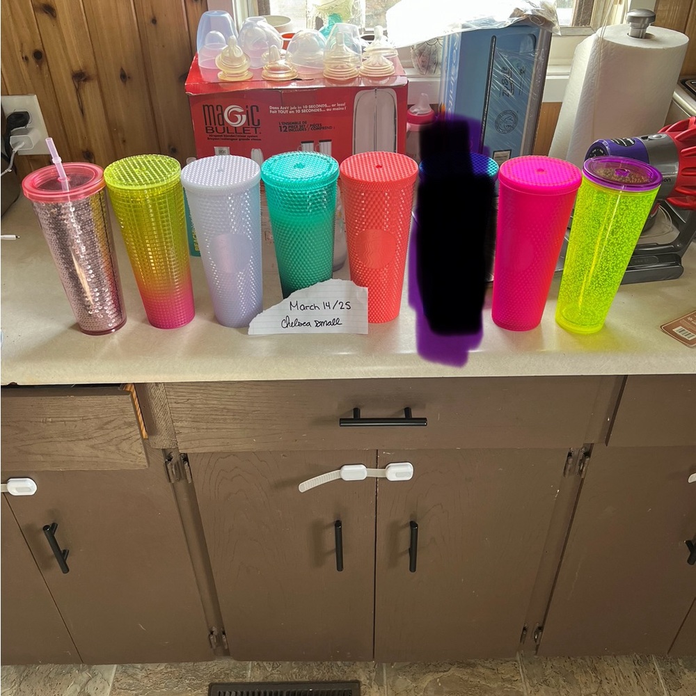 Starbucks Colorful Tumbler Set - Pink, Yellow, Green, Silver